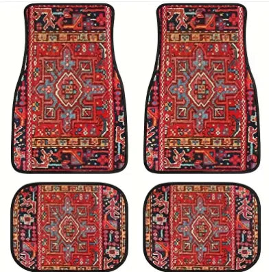 Vintage Bohemian Style Car Floor Mat