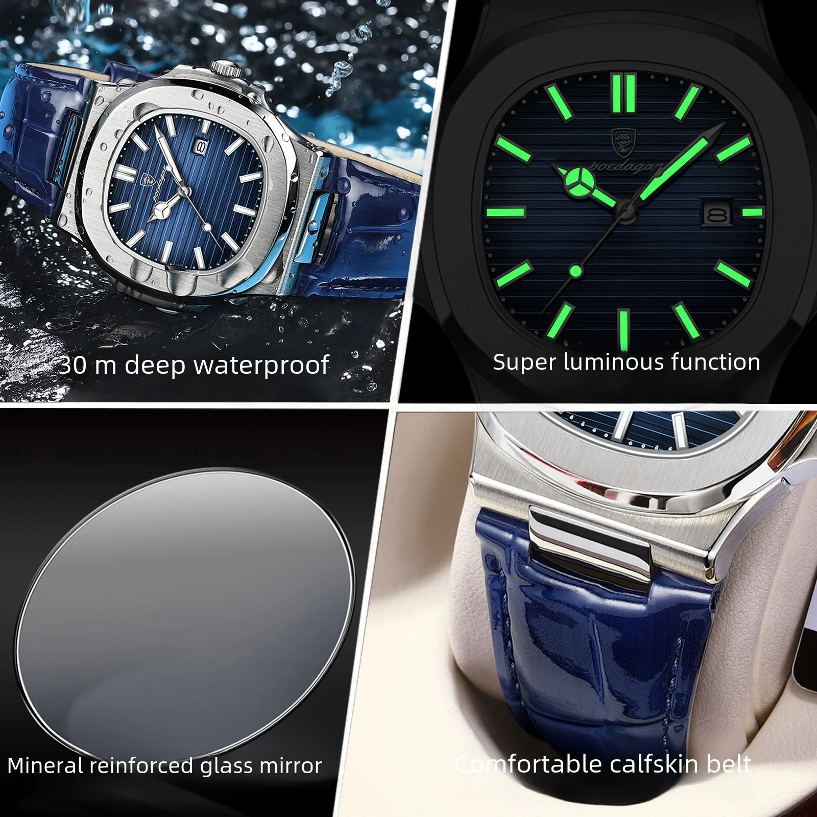 Swiss Ultra-Thin Men's Fashion Waterproof Quartz Watch