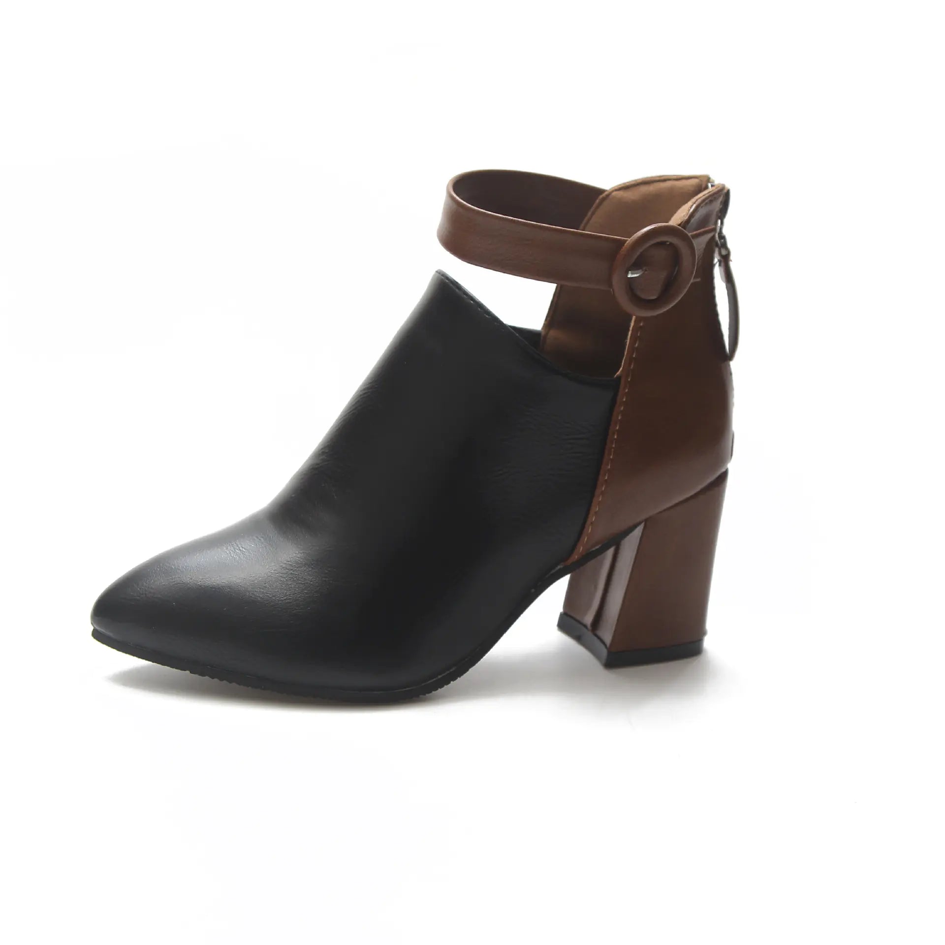 Plus Size Women's Fall Ankle Boots with Mid Heel