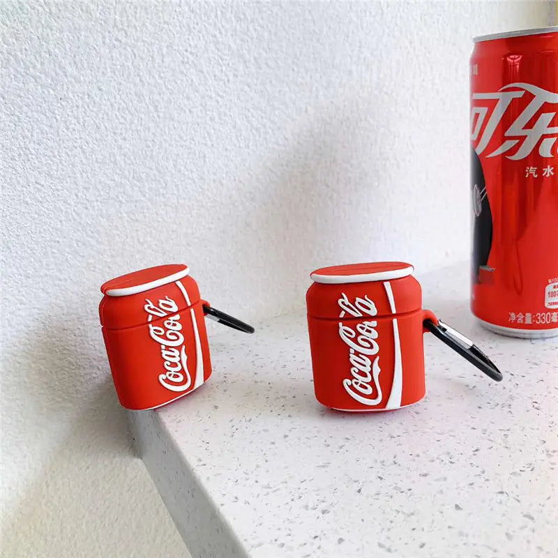 Creative Soda Can AirPods Silicone Case for All Generations
