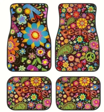 Vintage Bohemian Style Car Floor Mat