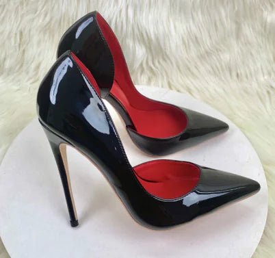 Scarpa Apollo Red-Soled Black High Heels (One Pair)