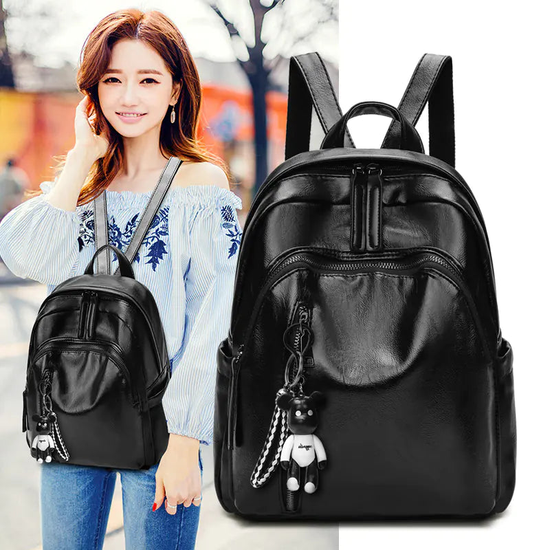 Fashionable PU Backpack for Women - Autumn/Winter Style