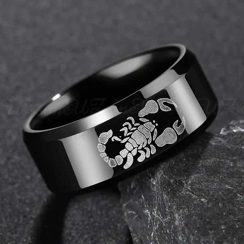 Men's Scorpion Titanium Steel Ring - Fashion Accessories
