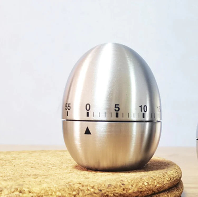 Egg-Shaped Kitchen Timer with Reminder Function