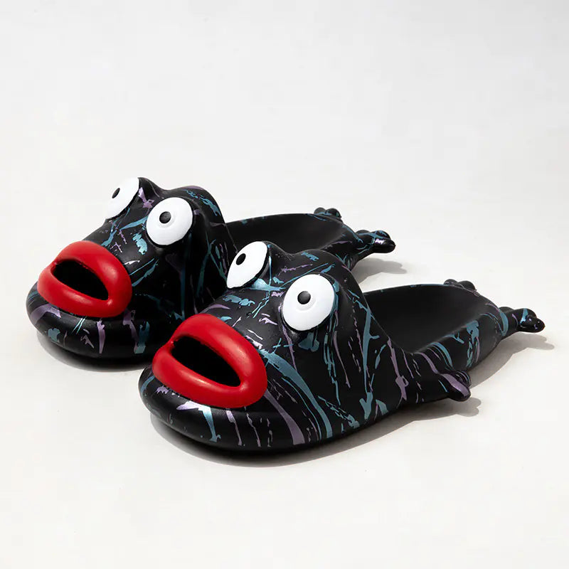 Lovely Cartoon EVA Couple Slippers for Summer Bathroom