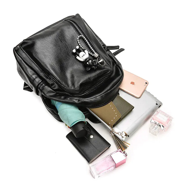 Fashionable PU Backpack for Women - Autumn/Winter Style