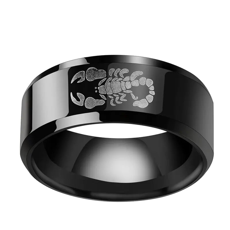 Men's Scorpion Titanium Steel Ring - Fashion Accessories