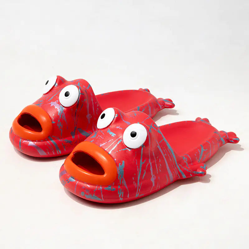 Lovely Cartoon EVA Couple Slippers for Summer Bathroom