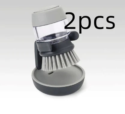Dishwashing Brush with Liquid Soap for Tableware