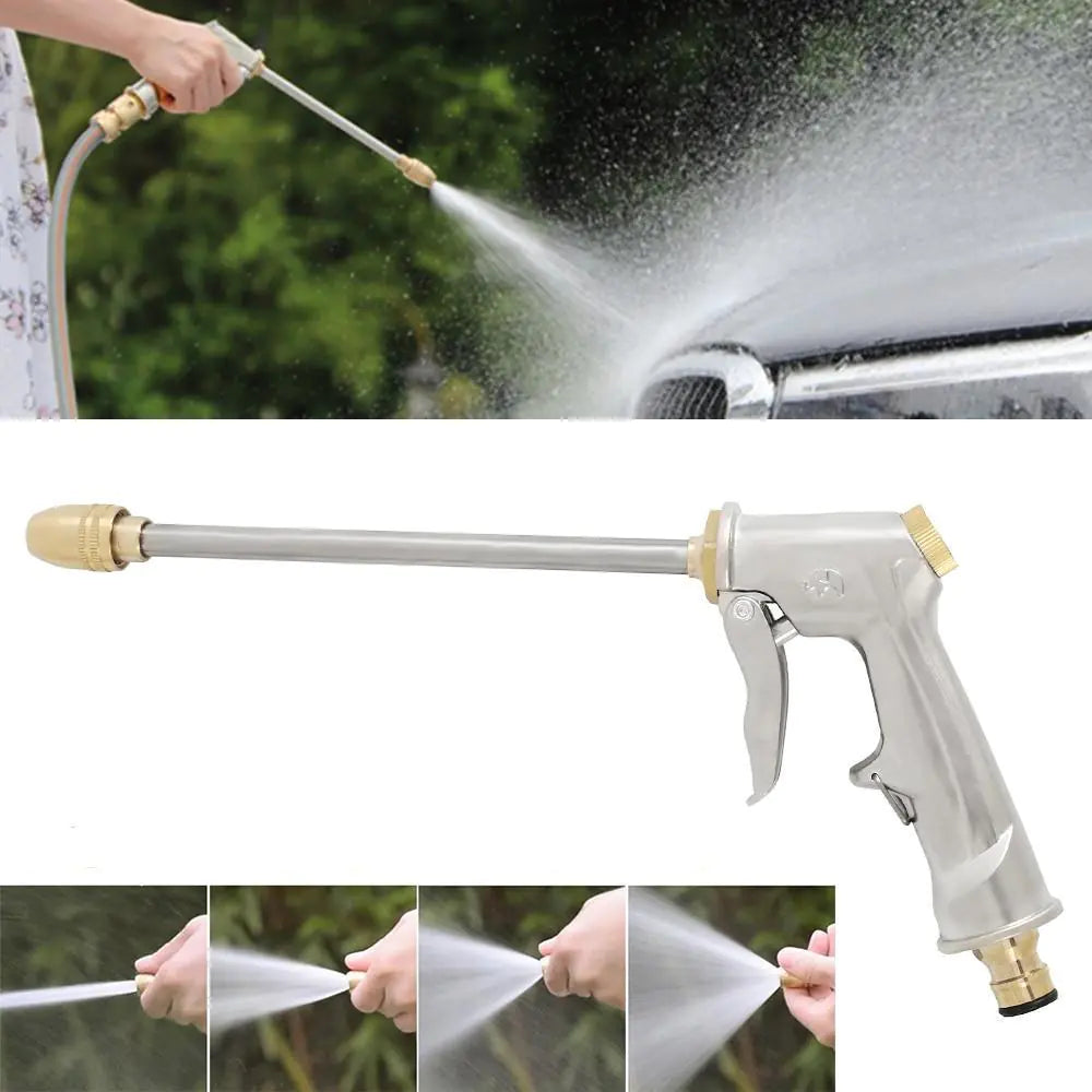 High-Pressure Car Wash Water Gun - Silver