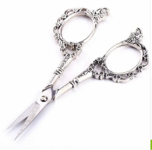 European Stainless Steel Vintage Plum Blossom Scissors