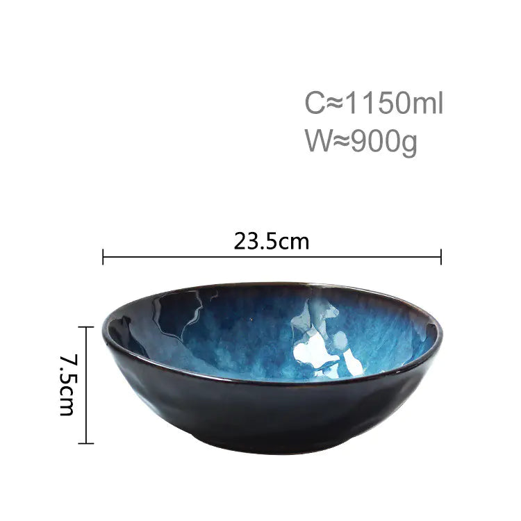 Ceramic Noodle Bowl for Soup, Ramen, and Salad