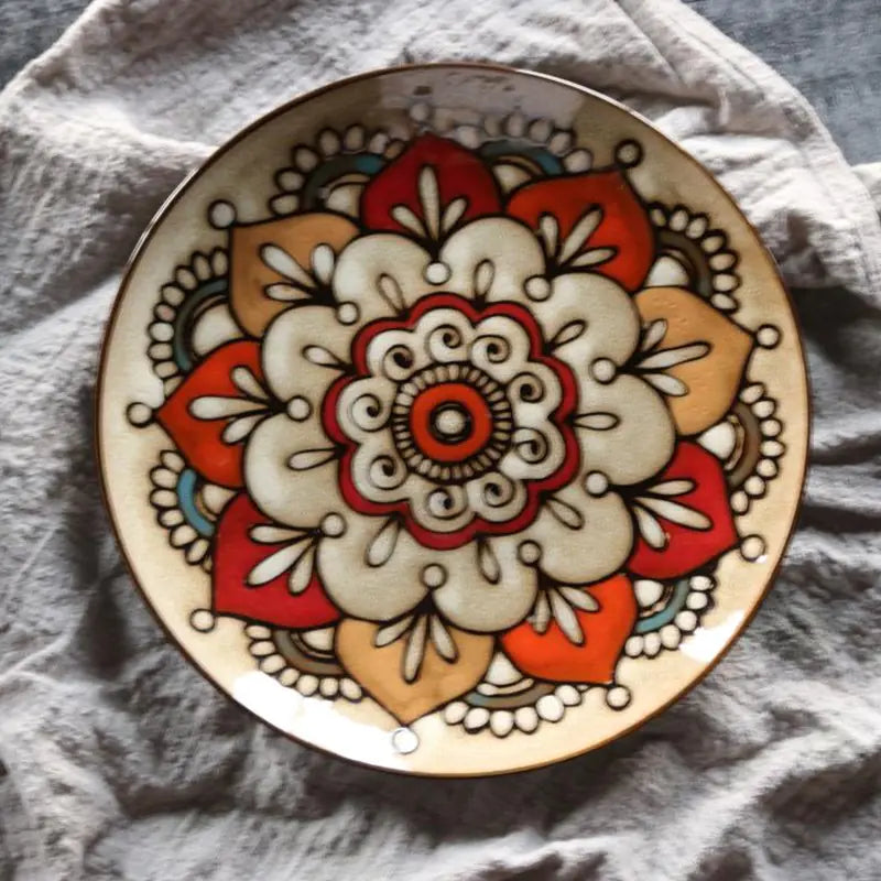 Creative Hand-Painted Ceramic Decorative Plate