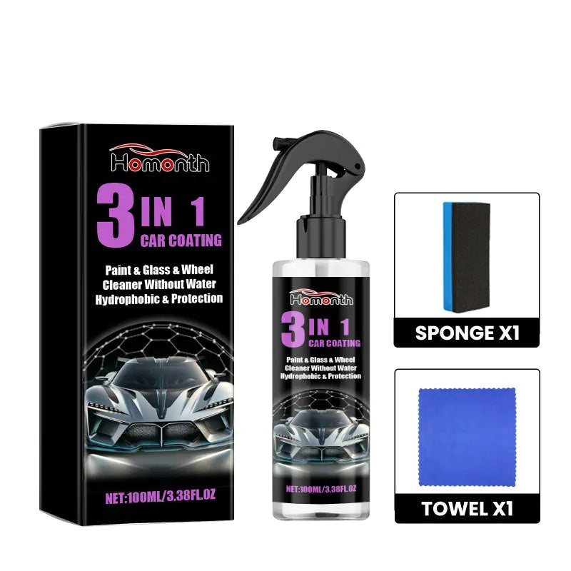 Ceramic Car Paint Spray 100ml Sponge Towel