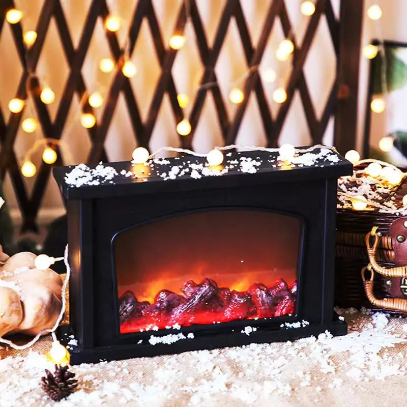 LED Fireplace Decorative Lantern with Flame Effect