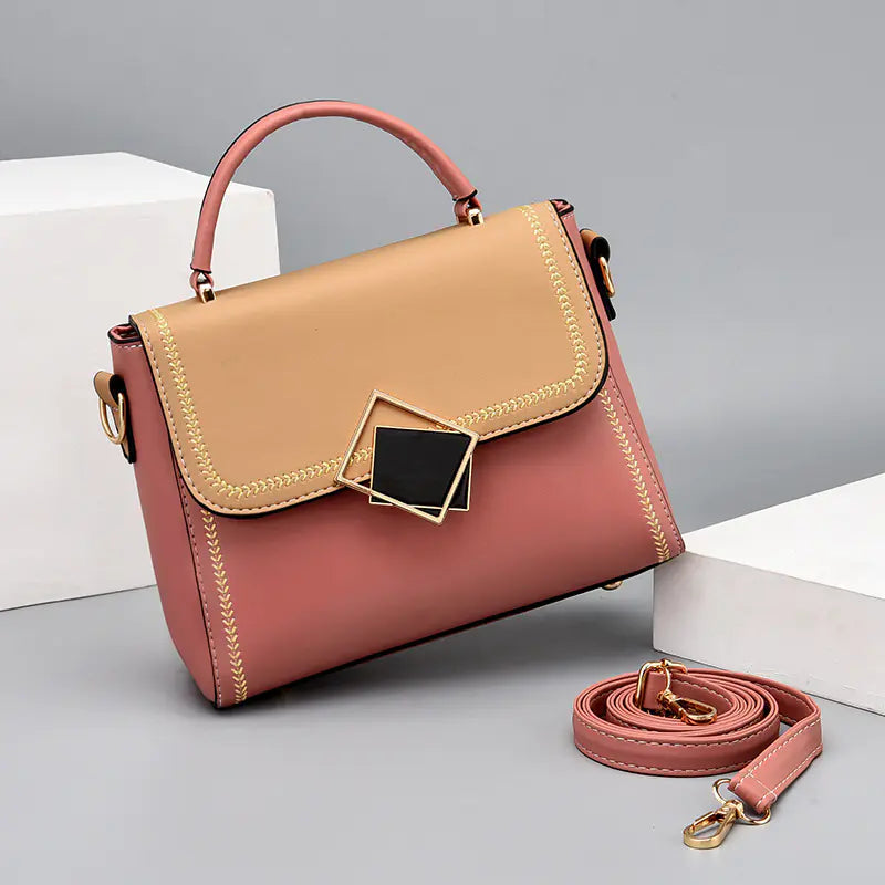 2020 Trendy Color-Block Women's Shoulder Bag