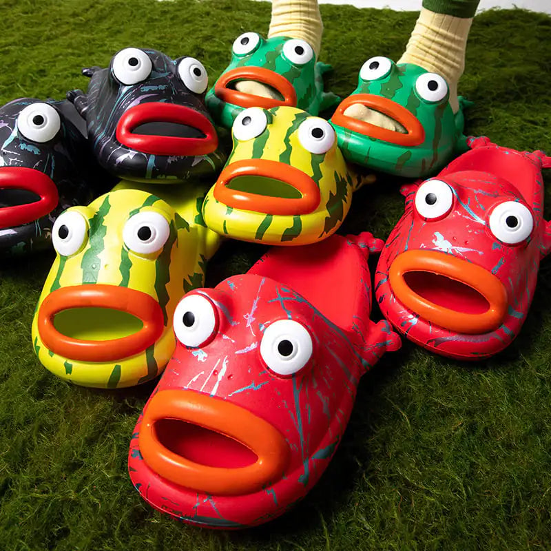 Lovely Cartoon EVA Couple Slippers for Summer Bathroom