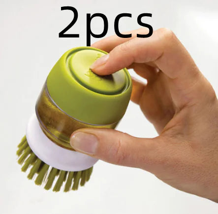 Dishwashing Brush with Liquid Soap for Tableware
