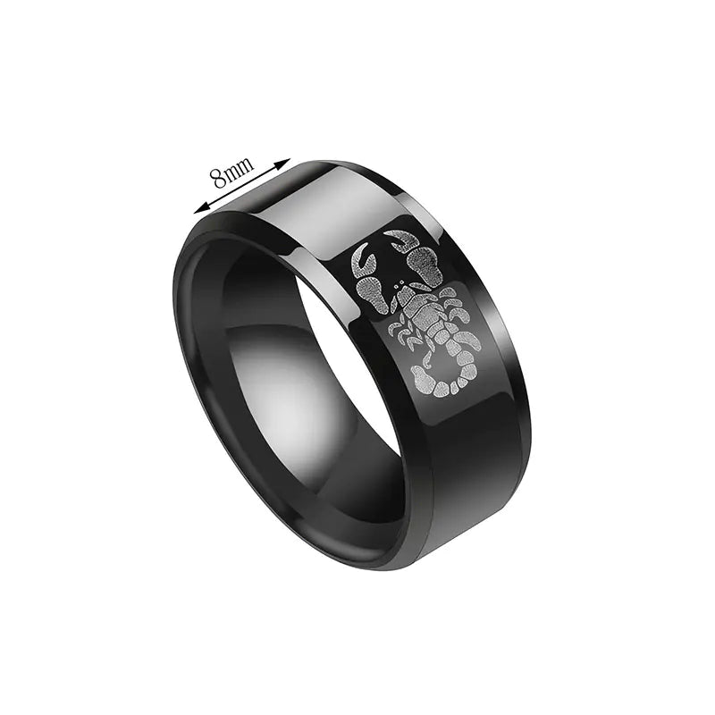 Men's Scorpion Titanium Steel Ring - Fashion Accessories