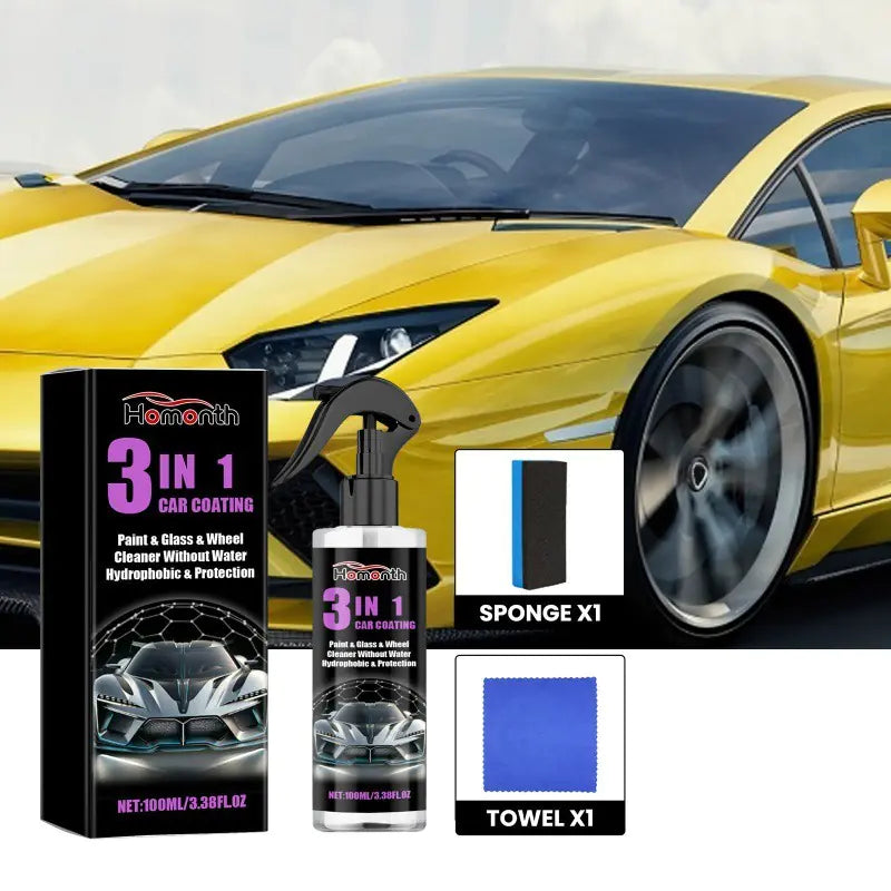 Ceramic Car Paint Spray 100ml Sponge Towel