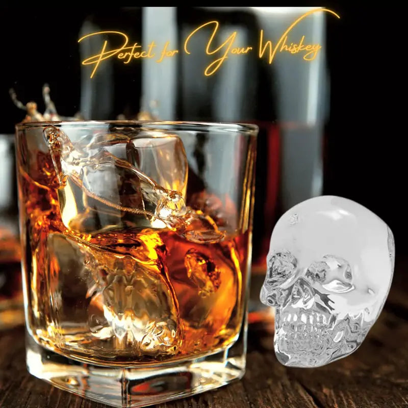 Creative Skull Ice Tray Silicone Mold - 6-Cube Design