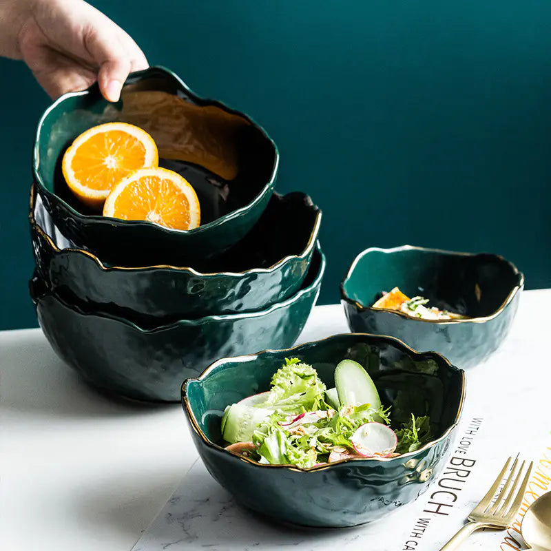 Emerald Phnom Penh Ceramic Salad and Soup Bowl