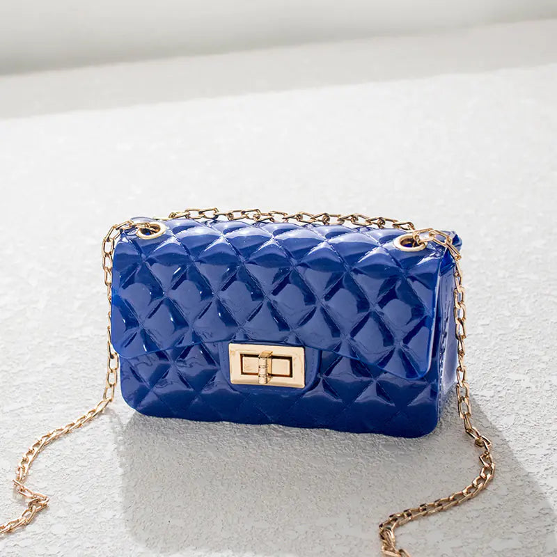 Korean Style Jelly Bag with Chain Shoulder Strap
